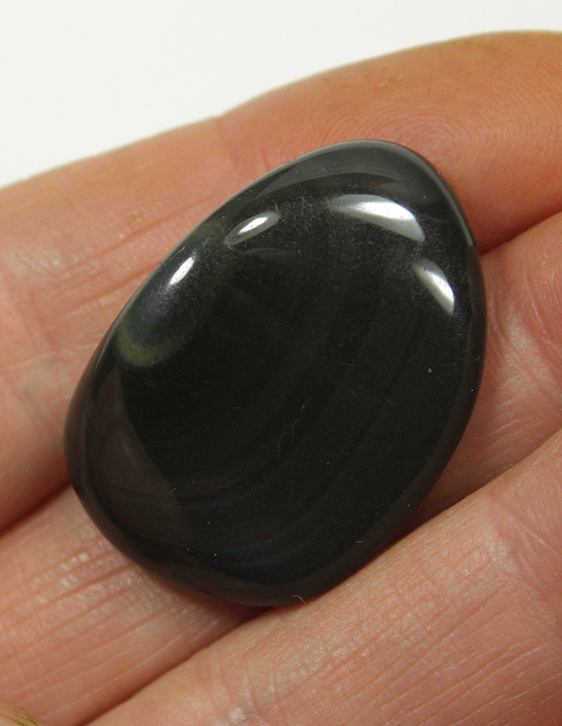 Galet en obsidienne arc-en-ciel et or naturel de 40-70g en forme d